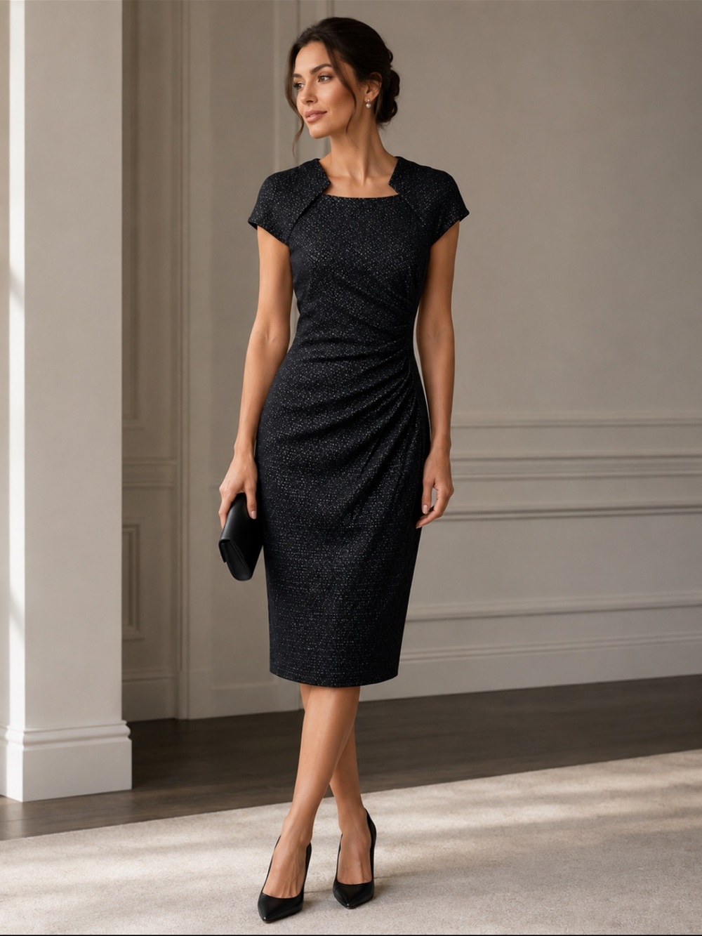 NWT LK Bennett  Mira sheath midi dress, Size 12 US
